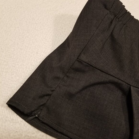 En Saison Tube Top Black Denim with Pleats Small NWT Strapless Cropped - Picture 4 of 10